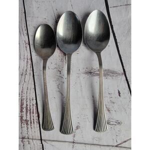 LOT of 3 TEA SPOON Table Spoons Vintage ROGERS STANLEY Made In KOREA Replacement